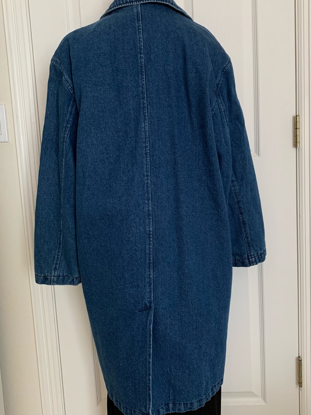 Vintage Brandon Thomas 100% Denim Blue Chore Barn Jacket w lining Y2K - Picture 3 of 16